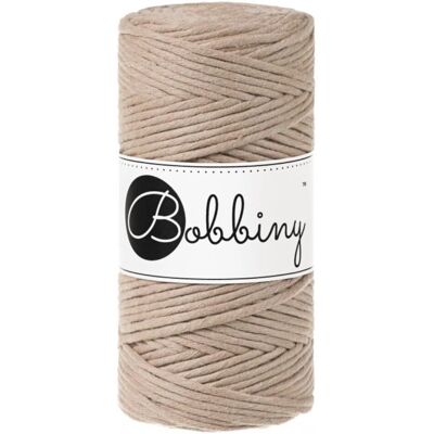 Corde de Macramé Bobbiny 3 mm Sable Beige - Corde de Macramé - Publicité Corde de Macramé Bobbiny 3 mm Sable Beige - Corde de Macramé - Publicité
