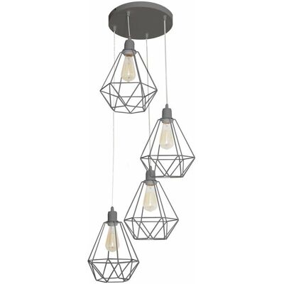 Netlighting Karo Cluster Pendant - Ceiling Light - Grey - 35cm - Unisex Netlighting Karo Cluster Pendant - Ceiling Light - Grey - 35cm - Unisex