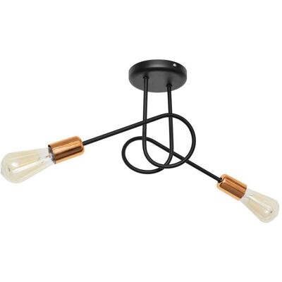 Netlighting Oxford Multi Arm Semi Flush Ceiling Light Black Copper - Ceiling Light Netlighting Oxford Multi Arm Semi Flush Ceiling Light Black Copper - Ceiling Light