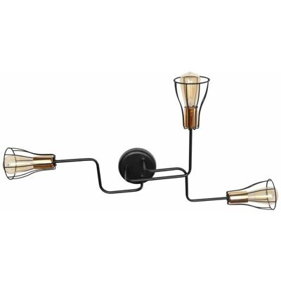 Netlighting Black Copper Multi-Arm Semi Flush Ceiling Light - Ceiling Light Netlighting Black Copper Multi-Arm Semi Flush Ceiling Light - Ceiling Light