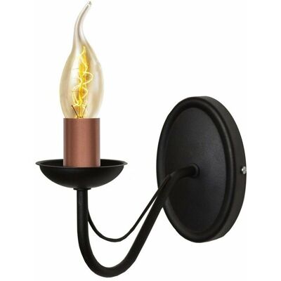 Helam Malbo Candle Wall Lamp Black Copper - Wall Lamp Helam Malbo Candle Wall Lamp Black Copper - Wall Lamp