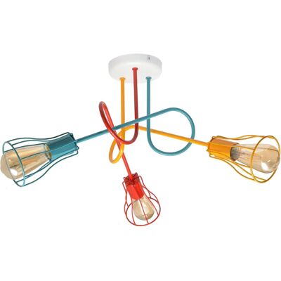 Netlighting Helam Oxford Multi Arm Semi Flush Ceiling Light - 64cm Netlighting Helam Oxford Multi Arm Semi Flush Ceiling Light - 64cm