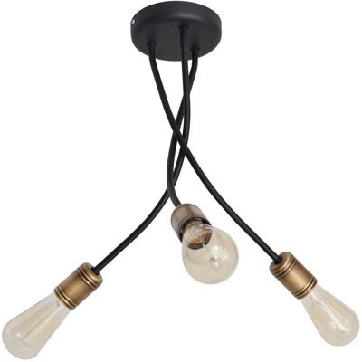 Helam Lighting Harvard Multi Arm Semi Flush Ceiling Light - Black Patina - 36cm Helam Lighting Harvard Multi Arm Semi Flush Ceiling Light - Black Patina - 36cm