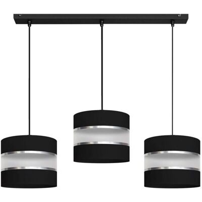 Helam Helen Black Silver Pendant Ceiling Light - Pendant Ceiling Light Helam Helen Black Silver Pendant Ceiling Light - Pendant Ceiling Light