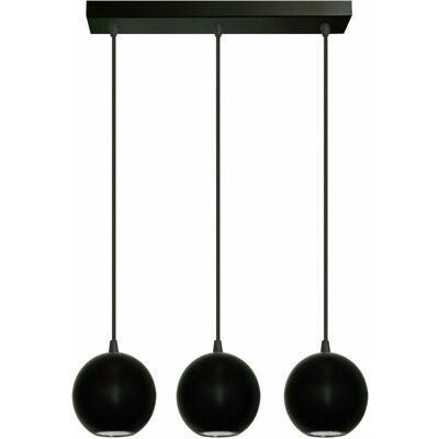 Helam Midway Straight Bar Pendant Ceiling Light - Black - 40cm - Pendant Ceiling Light Helam Midway Straight Bar Pendant Ceiling Light - Black - 40cm - Pendant Ceiling Light