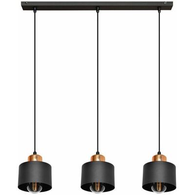 Netlighting Edison Straight Bar Pendant Ceiling Light Black Copper - Pendant Light Netlighting Edison Straight Bar Pendant Ceiling Light Black Copper - Pendant Light