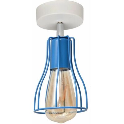 Helam Tube Semi Flush Light White Blue - Semi Flush Light Helam Tube Semi Flush Light White Blue - Semi Flush Light