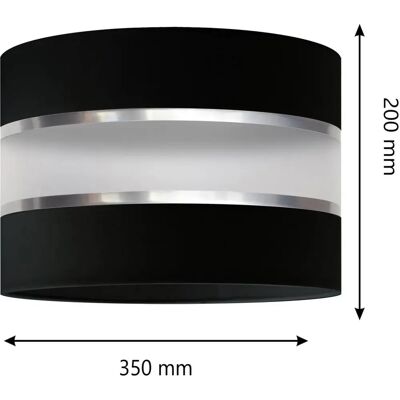 HELAM Helen E27 Ø35/20cm svart/silver lampskärm HELAM Helen E27 Ø35/20cm svart/silver lampskärm