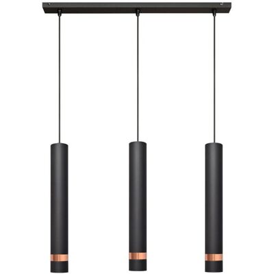 Helam Lighting Tuba 60cm Black Rose Gold Ceiling Light - Ceiling Light Helam Lighting Tuba 60cm Black Rose Gold Ceiling Light - Ceiling Light