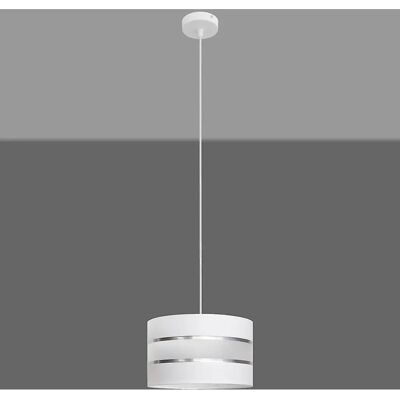 Helam White Silver Cylinder Pendant Light - Ceiling Light Helam White Silver Cylinder Pendant Light - Ceiling Light