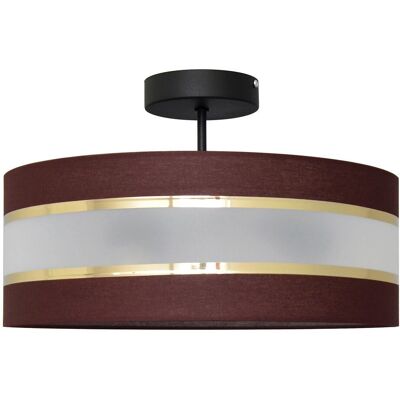 Helam Lighting Cylindrical Ceiling Light - 40cm - Brown Gold Black - Ceiling Light Helam Lighting Cylindrical Ceiling Light - 40cm - Brown Gold Black - Ceiling Light