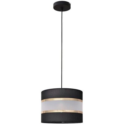 Helam Helen Cylindrical Pendant Light Black Gold - Ceiling Light Helam Helen Cylindrical Pendant Light Black Gold - Ceiling Light