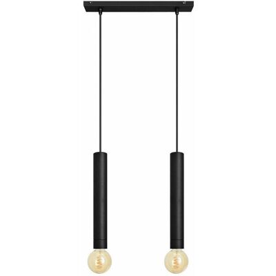 Helam Lighting Tuba 40cm Black 2-Light Ceiling Pendant Helam Lighting Tuba 40cm Black 2-Light Ceiling Pendant