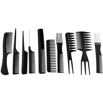 Northix Professionelle schwarze Friseurkämme - 10 Stück Northix Professionelle schwarze Friseurkämme - 10 Stück