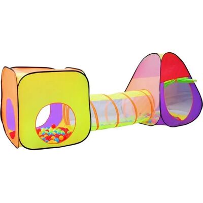 Viking Choice Pop-up speel tent - met tunnel en 200 ballen - 280x83x100cm Viking Choice Pop-up speel tent - met tunnel en 200 ballen - 280x83x100cm
