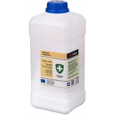 BIOMUS Chlorek magnezu hexahydrat - 1kg, 800g - Wsparcie snu i mięśni BIOMUS Chlorek magnezu hexahydrat - 1kg, 800g - Wsparcie snu i mięśni