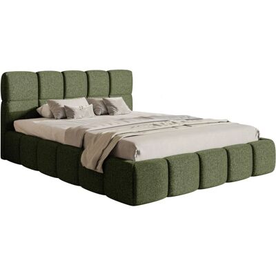 Selsey Olijfgroen Chenille Bed met Opbergla - Polsterbett Selsey Olijfgroen Chenille Bed met Opbergla - Polsterbett