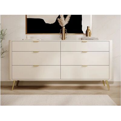 SELSEY - Oval - Beige sable - 172x38x84 cm - Dressers SELSEY - Oval - Beige sable - 172x38x84 cm - Dressers