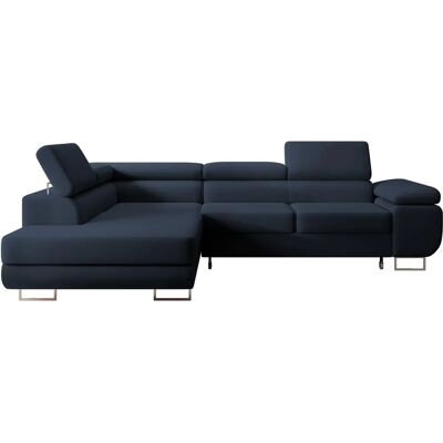 Selsey Stevil - Dunkelblau Velours - links - 203x90x275 cm - Sofa Selsey Stevil - Dunkelblau Velours - links - 203x90x275 cm - Sofa