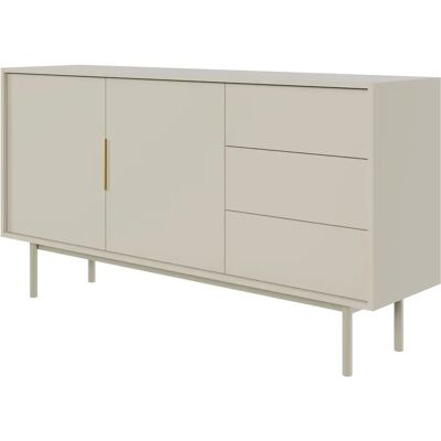 Viviaro Szafka – 154cm, 3 Szuflady, Taupe - Nowoczesny Mebel Viviaro Szafka – 154cm, 3 Szuflady, Taupe - Nowoczesny Mebel