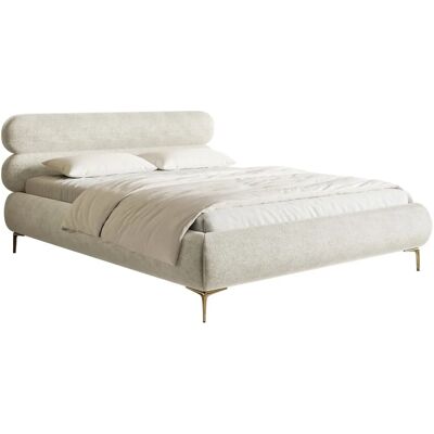 Selsey - Roule - Gris-beige - 140x200 - bed - Publicité Selsey - Roule - Gris-beige - 140x200 - bed - Publicité