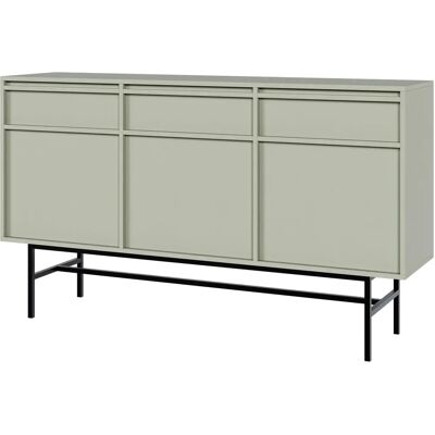 Selsey EVO Buffet moderne 3 portes - Vert sauge - 154cm - Publicité Selsey EVO Buffet moderne 3 portes - Vert sauge - 154cm - Publicité