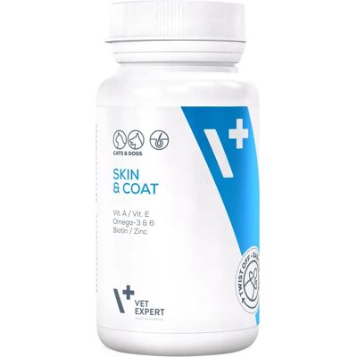 VetExpert Skin&Coat - Kosttillskott för hud och päls för hundar och katter - 30 kapslar VetExpert Skin&Coat - Kosttillskott för hud och päls för hundar och katter - 30 kapslar