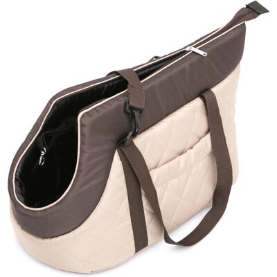 Sac pour chien Hobbydog R1 Beige avec foulard marron - Petite race - Publicité Sac pour chien Hobbydog R1 Beige avec foulard marron - Petite race - Publicité