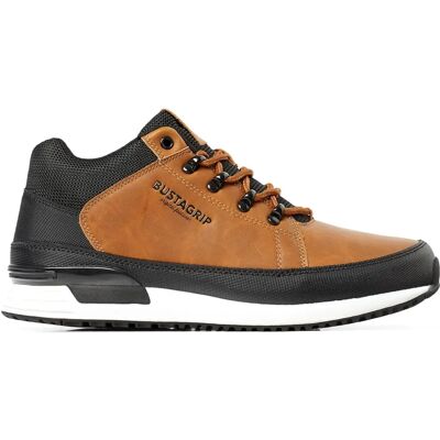Buty męskie Bustagrip BGS0937BRNJ brązowe na cały rok - Buty Buty męskie Bustagrip BGS0937BRNJ brązowe na cały rok - Buty