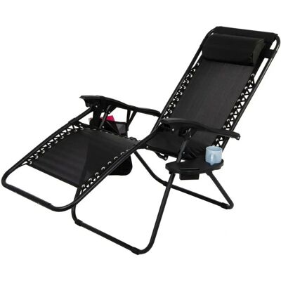 Saska Garden - Leżak Ogrodowy Składany Wielofunkcyjny Grafit 175X65X110Cm - Sun lounger Saska Garden - Leżak Ogrodowy Składany Wielofunkcyjny Grafit 175X65X110Cm - Sun lounger