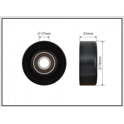 Caffaro Spannrolle - Zahnriemen, Metall, 10mm, 76.4mm, 30.6mm - Spannrolle Caffaro Spannrolle - Zahnriemen, Metall, 10mm, 76.4mm, 30.6mm - Spannrolle