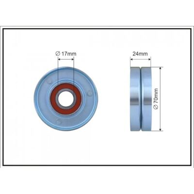 CAFFARO 500649 Tensioner pulley - Tensioner pulley voor Land Rover CAFFARO 500649 Tensioner pulley - Tensioner pulley voor Land Rover