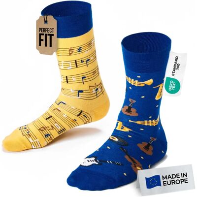 Many Mornings Chaussettes Notes de Musique - Taille 35-38 - Publicité Many Mornings Chaussettes Notes de Musique - Taille 35-38 - Publicité