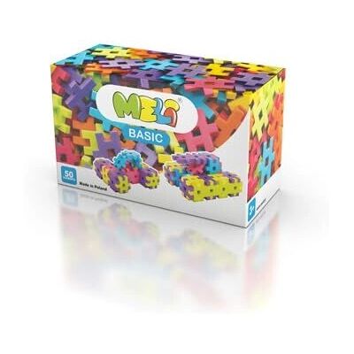 Meli Basic 50 Blocs de Jouet Colorés - Jouets - Publicité Meli Basic 50 Blocs de Jouet Colorés - Jouets - Publicité
