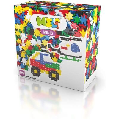 Meli Minis 800 Kolorowych Klocków Budowlanych Meli Minis 800 Kolorowych Klocków Budowlanych
