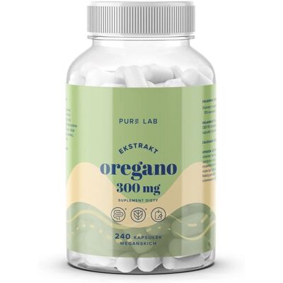 Pure Lab Oregano-Extrakt 300 mg - Nahrungsergänzung - 240 Kapseln Pure Lab Oregano-Extrakt 300 mg - Nahrungsergänzung - 240 Kapseln