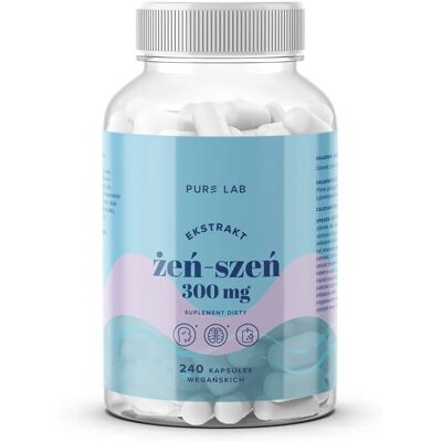 Pure Lab Ginseng-Extrakt 300 mg - Nahrungsergänzung in Kapseln Pure Lab Ginseng-Extrakt 300 mg - Nahrungsergänzung in Kapseln