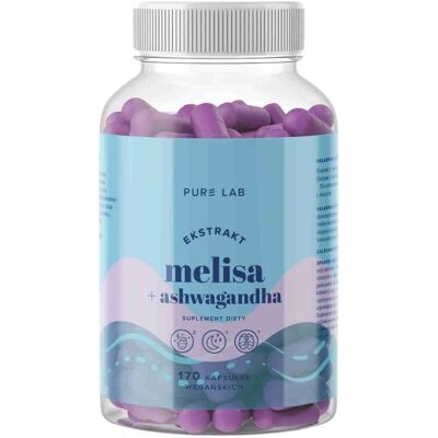 Pure Lab Melisse+Ashwagandha Extrakt 170 Kapseln - Nahrungsergänzung Pure Lab Melisse+Ashwagandha Extrakt 170 Kapseln - Nahrungsergänzung