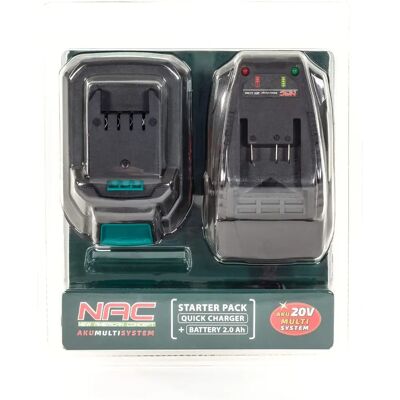 NAC B-20-BC-LI Lithium Batterie & Ladegerät - 20V 2Ah Set NAC B-20-BC-LI Lithium Batterie & Ladegerät - 20V 2Ah Set