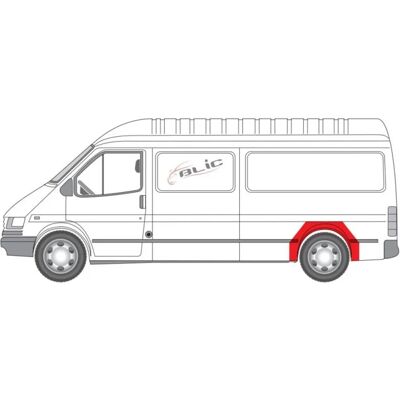 BLIC Transit Mk4 6504-03-2515597P Pannello di riparazione posteriore sinistro - Ricambio auto BLIC Transit Mk4 6504-03-2515597P Pannello di riparazione posteriore sinistro - Ricambio auto