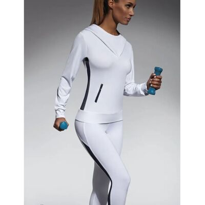Bas Bleu IMAGIN BLOUSE bílá mikina s kapucí - Mikina Bas Bleu IMAGIN BLOUSE bílá mikina s kapucí - Mikina