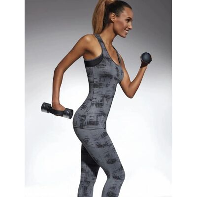 Bas Bleu INTENSE-TOP 70 unisex šedá blůza s ramínky - pro fitness a jógu Bas Bleu INTENSE-TOP 70 unisex šedá blůza s ramínky - pro fitness a jógu