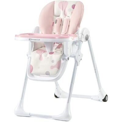 Kinderkraft Yummy Pink Babystuhl - Verstellbar, Klappbar, Sicher Kinderkraft Yummy Pink Babystuhl - Verstellbar, Klappbar, Sicher