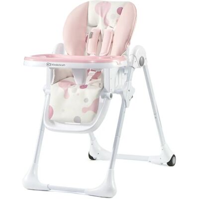 Kinderkraft YUMMY Różowe Krzesło Wysokie z Regulacją Kinderkraft YUMMY Różowe Krzesło Wysokie z Regulacją