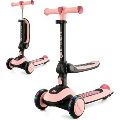 Kinderkraft Halley Pink - 2-in-1 Balance Bike & Scooter for Kids Kinderkraft Halley Pink - 2-in-1 Balance Bike & Scooter for Kids