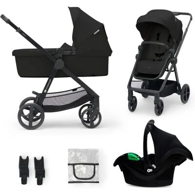 Passeggino 3-in-1 Kinderkraft nero - Leggero e pieghevole Passeggino 3-in-1 Kinderkraft nero - Leggero e pieghevole