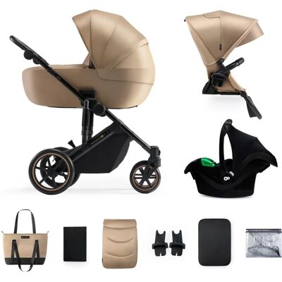 Kinderkraft Prime 2 Kinderwagen - 3-in-1, Sand Rose, Verstellbar, Allwetter Kinderkraft Prime 2 Kinderwagen - 3-in-1, Sand Rose, Verstellbar, Allwetter