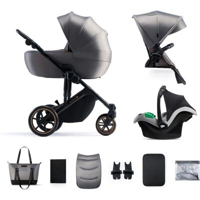 Poussette Prime 2 Shadow Grey 3-en-1 Kinderkraft - Publicité Poussette Prime 2 Shadow Grey 3-en-1 Kinderkraft - Publicité