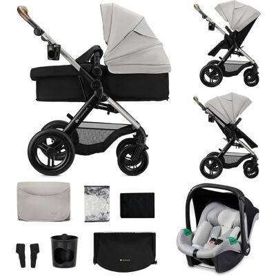 Kinderkraft Moov 2 XL Kinderwagen - 3-in-1, XL wieg, Ingeblazen wielen Kinderkraft Moov 2 XL Kinderwagen - 3-in-1, XL wieg, Ingeblazen wielen