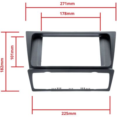 Estrutura para Rádio BMW E90/E91/E92 - Instalação Fácil, 2DIN Estrutura para Rádio BMW E90/E91/E92 - Instalação Fácil, 2DIN